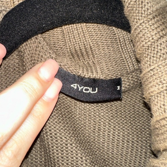 4YOU men’s knit and pig leather jacket M fall winter contemporary - Picture 4 of 9